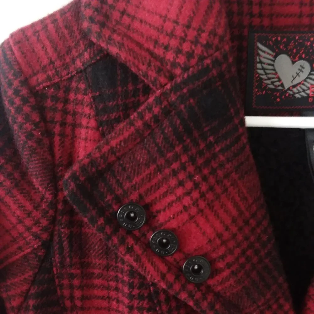 Buffalo David Bitten Red & Black Plaid Jacket